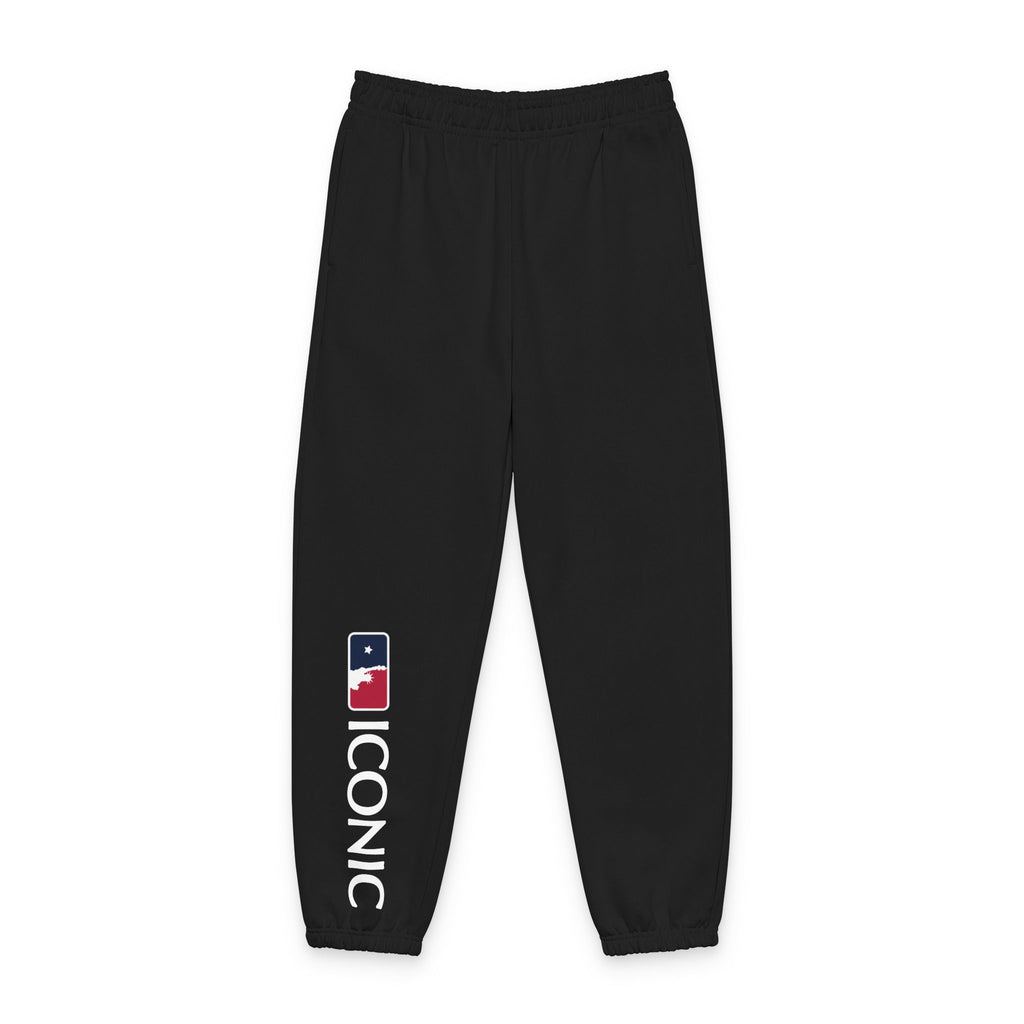 Black Iconic Logo Sweatpants — Men's/Women's Grey Heavyweight Joggers