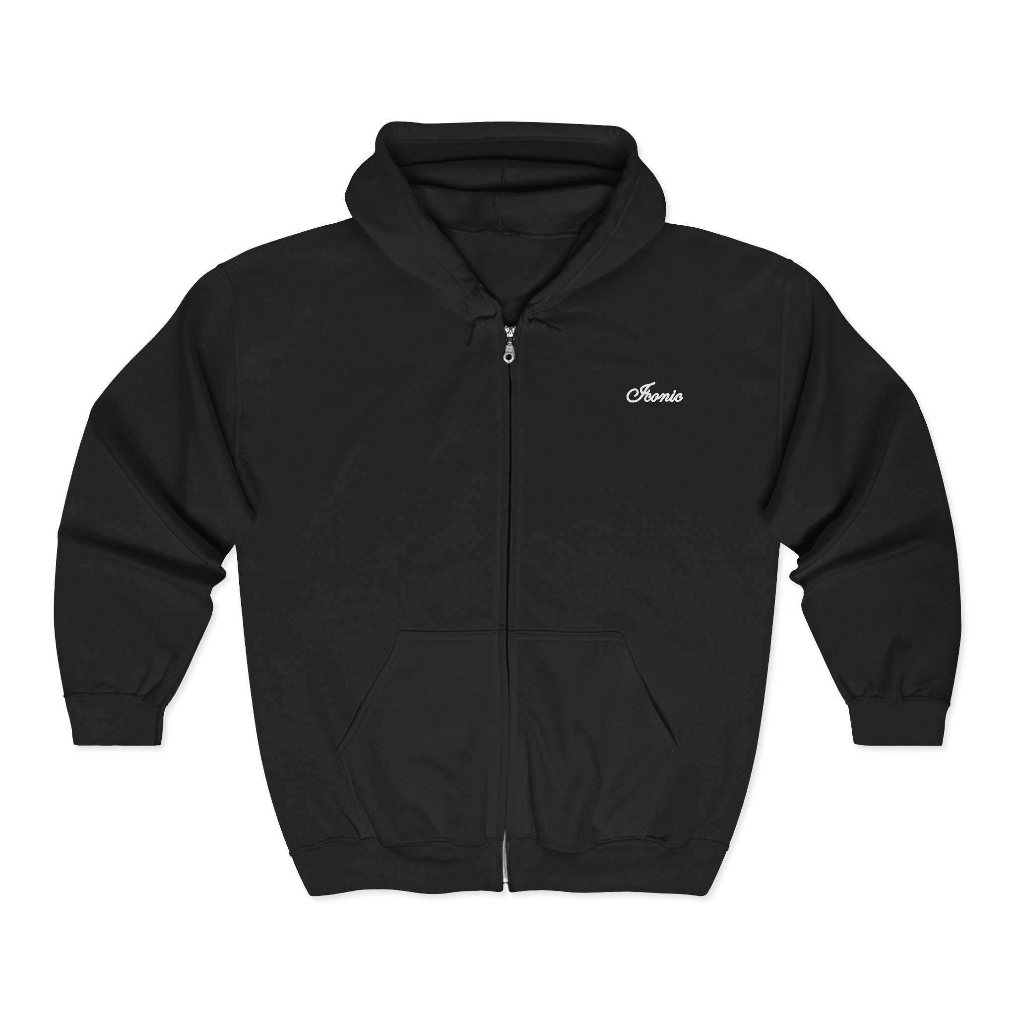 Zip Hoodie — Retro Split-State Logo (Patriotic Baseball Vibe)