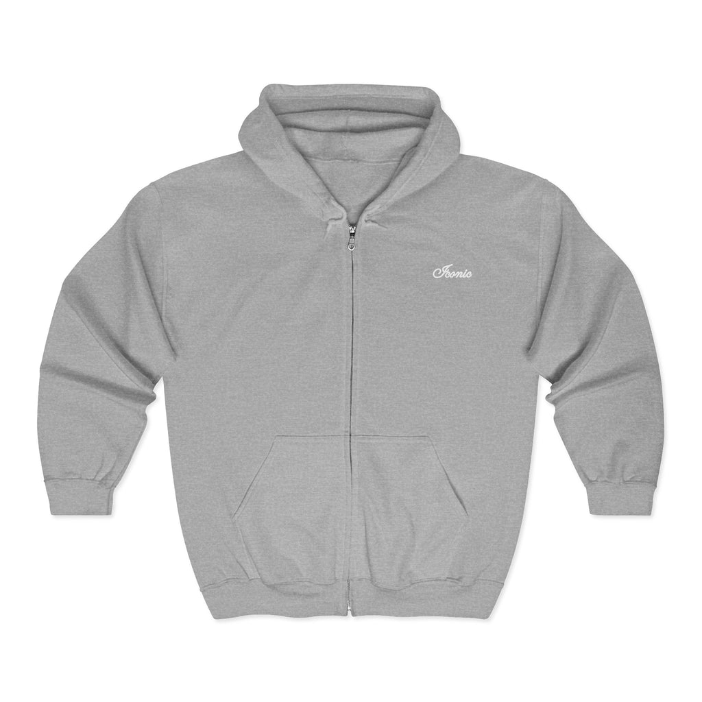Copy of Zip Hoodie — Retro Split-State Logo (Patriotic Baseball Vibe)