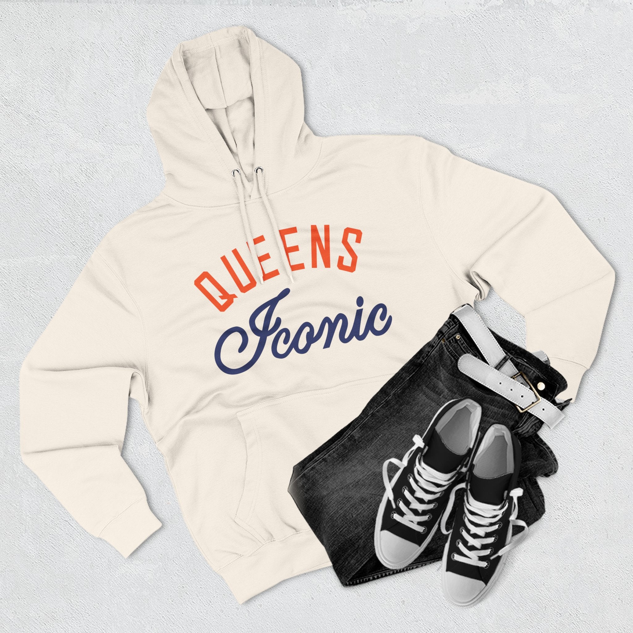 Queens Iconic Hoodie - Statue of Liberty Logo Fleece Pullover
