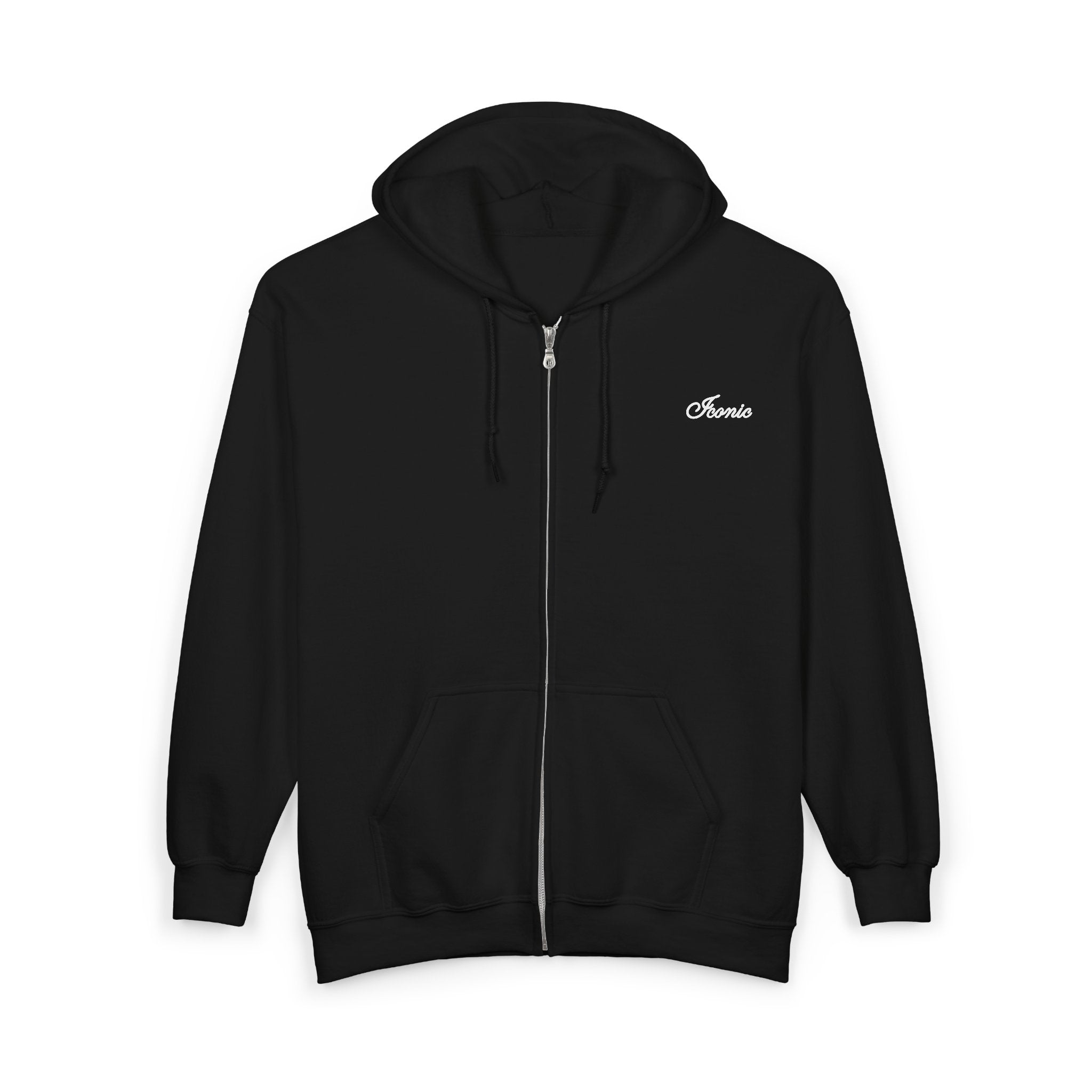 Zip Hoodie — Retro Split-State Logo (Patriotic Baseball Vibe)