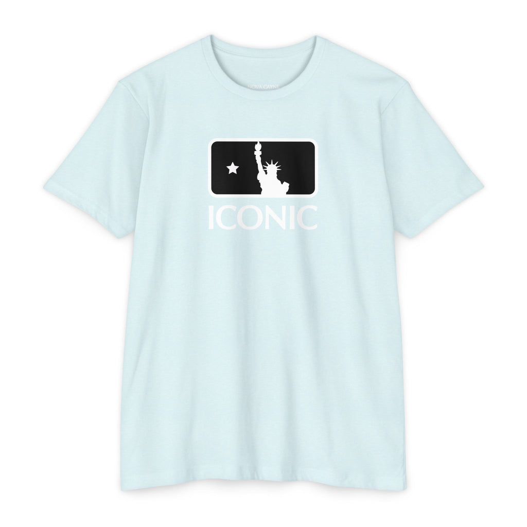 Ice blue Iconic Statue of Liberty T-Shirt — Patriotic Americana Graphic Tee